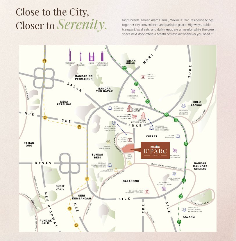 D'Parc Alam Damai location map