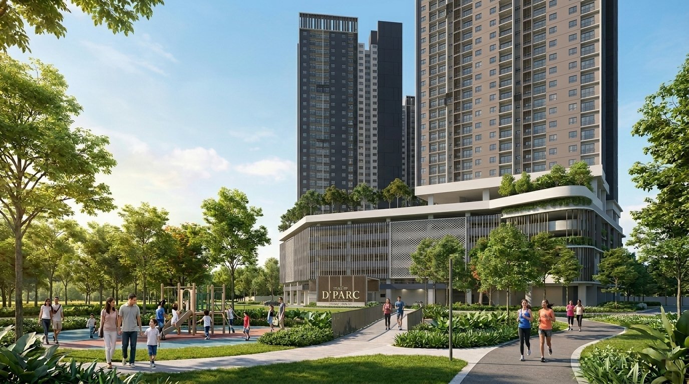 Maxim D'Parc Residence towers beside Taman Alam Damai park, Cheras (artist impression)