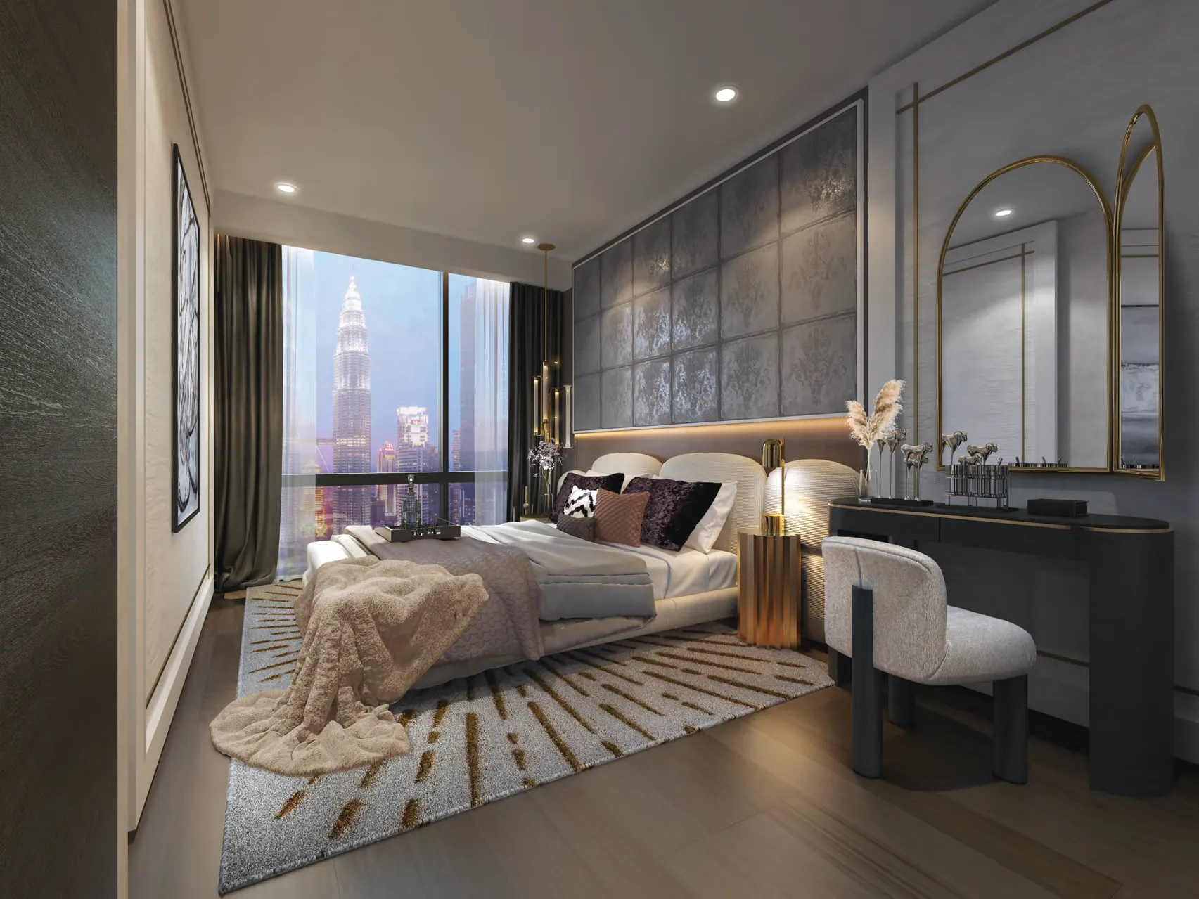 Skyline from inside the residence